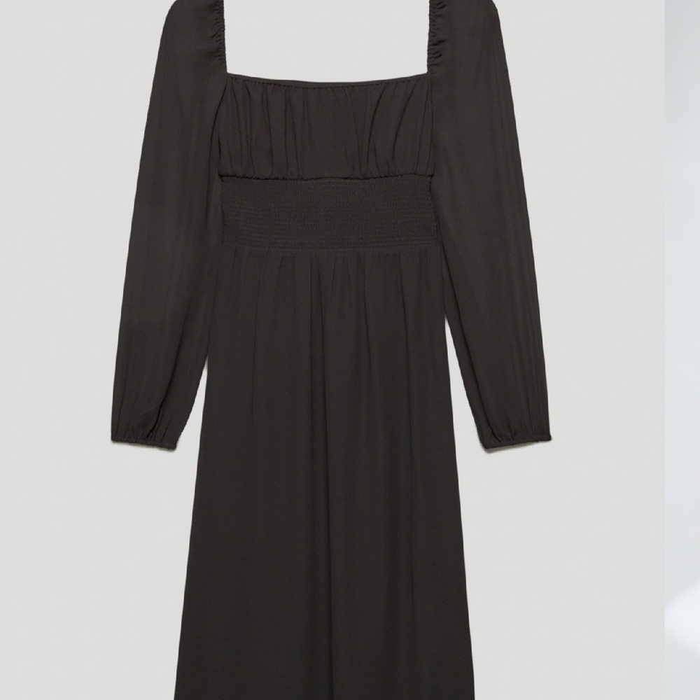 Wilfred Black Pleated Cocktail Sundress